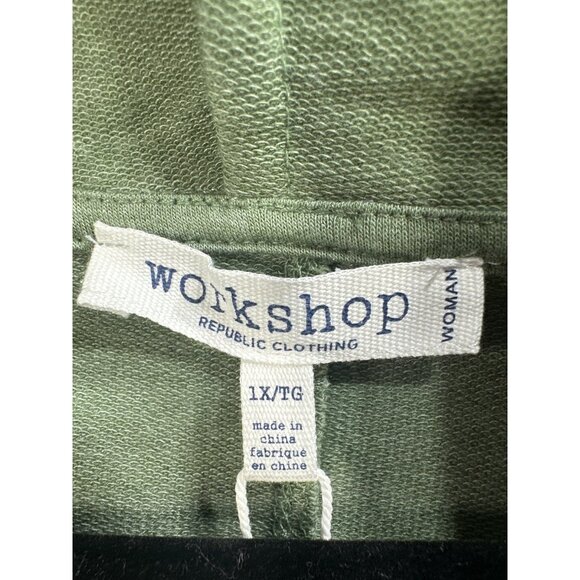 NWT Workshop Womens 1X Olive Heather Long Sleeve Cowl Neck Top MSRP $68 - Picture 4 of 8